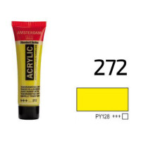 Краска акриловая AMSTERDAM, (272) Прозрачный желтый средний, 20 мл, Royal Talens