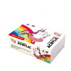 Набор акриловых красок Unicorn 6x10 мл, ROSA START 322111004