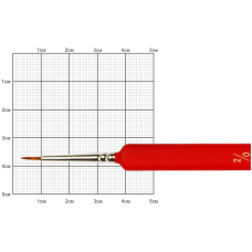 Кисть Колонок круглый, Nail art 3009L, № 2/0, короткая ручка KOLOS