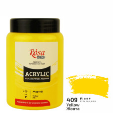 Фарба акрилова, Жовта, 400 мл, ROSA Studio (322419409)