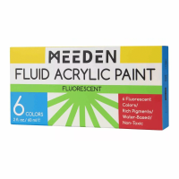 Набор жидких акриловых красок Fluid Fluorescent 6x60 мл MEEDEN