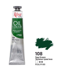 Фарба олійна, Зелена травяна, 45 мл, ROSA Gallery