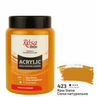 Фарба акрилова, Сієна натуральна, 400 мл, ROSA Studio (322419423)