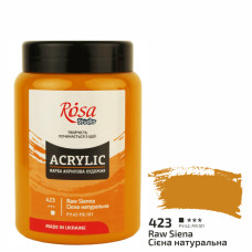 Фарба акрилова, Сієна натуральна, 400 мл, ROSA Studio (322419423)