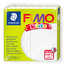 Пластика Fimo kids, Белая с блестками, 42г, Fimo