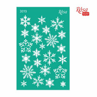 Трафарет багаторазовий самоклеючий, №3019, Фоновий, 13х20см, Серія „Year's magic“, ROSA TALENT
