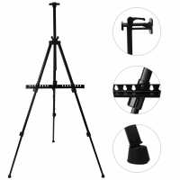 Мольберт-тринога ал.,чорна (110х85х157см), з сумкою, висота полотна 80,5см.,(15182) D.K.ART CRAFT