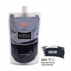 Краска акриловая, Серая Пейна (454), 200 мл, ROSA Studio