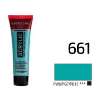 Краска акриловая AMSTERDAM, (661) Бирюзовый зеленый, 20 мл, Royal Talens