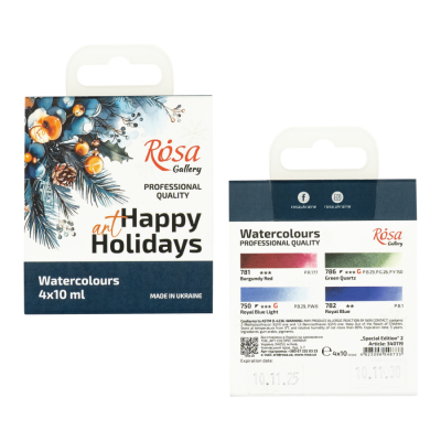 Набір акварельних фарб Special Edition №2 4×10 мл картон ROSA Gallery Набір акварельних фарб Special Edition №2 4×10 мл картон ROSA Gallery