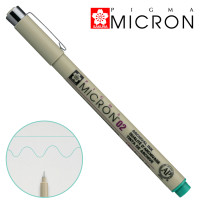 Линер PIGMA Micron (0,2), 0,3 мм, Зеленый, Sakura