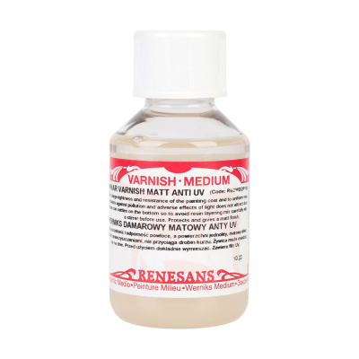 Лак даммарный матовый с защитой от УФ, 100мл, Renesans