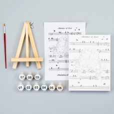 Набор картина по номерам Melodies of Love, 15x20 см, с мольбертом ROSA START