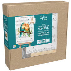 Набор картина по номерам Melodies of Love, 15x20 см, с мольбертом ROSA START