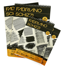 Альбом для эскизов на спирали Schizzi Sketch А3, 90г/м2 80л 20% хлопок Fabriano