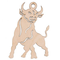 Заготовка для декорування Бичок 2, фанера, 7х9,5см, 5шт, ROSA Talent