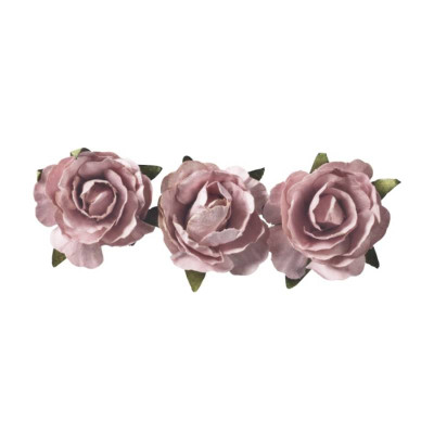 Набор бумажных цветов для декора, самоклеящиеся, Розовые темные, 2,5 см, 12 шт, KnorrPrandell