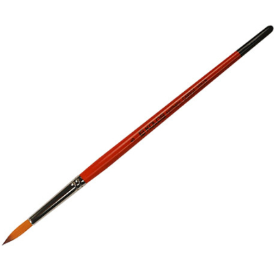 Пензель Синтетика кругла, Carrot 1097R, № 6, коротка ручка KOLOS