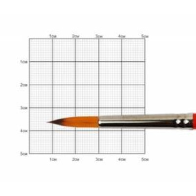 Пензель Синтетика кругла, Carrot 1097R, № 6, коротка ручка KOLOS