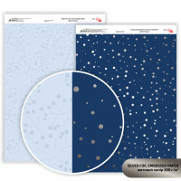 Папір двосторонній дизайнерський матовий „Silver Drops з тисненням, 21х29,7 см, 200 гм2, ROSA TALENT (5318090)