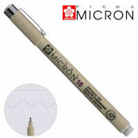 Лайнер PIGMA MICRON (10), 0,6 мм, Серый, Светлый, Sakura (XSDK1042)