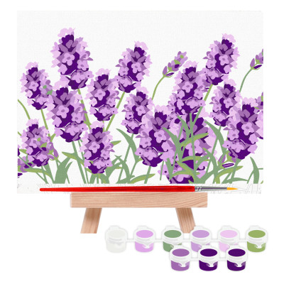 Набір, картина за номерами, „Ніжна лаванда“, 15х20см, з мольбертом, ROSA START