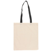 Сумка з бавовни 38х42, чорна ручка 70 см, невибілена бавовна 220 г,м, ROSA Talent 2801529