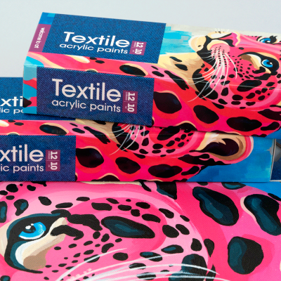 Набор акриловых красок для росписи тканей Animal 12x10мл Arteo Набор акриловых красок для росписи тканей Animal 12x10мл Arteo