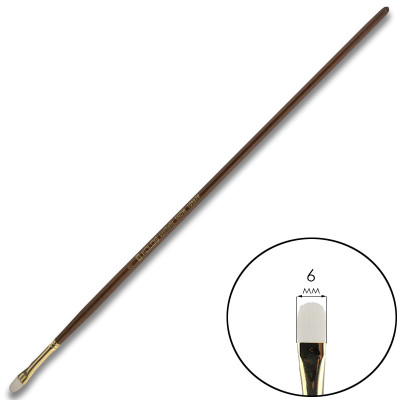 Пензель Синтетика овальна, Snow 1098FR, № 2, довга ручка KOLOS