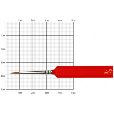 Кисть Колонок круглый, Nail art 3009L, № 3/0, короткая ручка KOLOS
