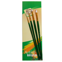 Набор кистей 7067, синтетика круг/плос/угл, 2/1/1 шт, KOLOS