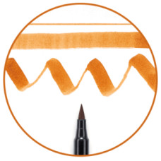 Маркер-кисточка акварельные KOI, Сиена натуральная (14), Sakura