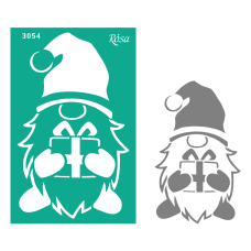 Трафарет многоразовый, №3054, Элементы и надписи 13х20см, серия Новый год, ROSA Talent