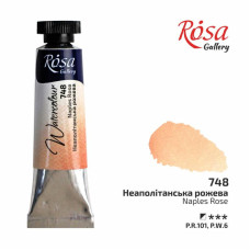 Краска акварельная, Неаполитанская розовая, туба, 10 мл, ROSA Gallery