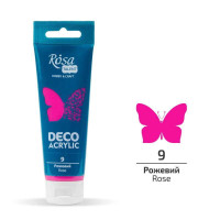 Акрил для декору, Рожевий, матовий, 75 мл, ROSA TALENT