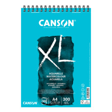 Альбом для акварели на спирали XL, A4 (21*29,7 см), 300 г/м2, 30л, среднее зерно, Canson