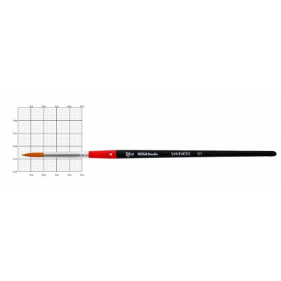 Пензель Синтетика кругла, 111, № 4, коротка ручка ROSA Studio