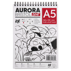 Альбом для рисунка на спирали Portrait (Bristol), А5 (14,8*21 см), 180 г/м2, 40 л, белый, Aurora