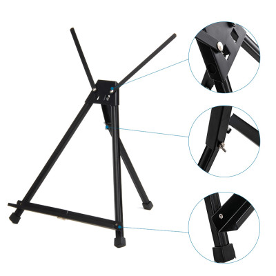 Мольберт настольный SINOART, 44x33x44(57) см, высота полотна до 57 см, металлический Мольберт настольный SINOART, 44x33x44(57) см, высота полотна до 57 см, металлический