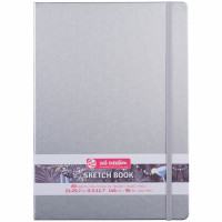 Скетчбук для графики Art Creation 140 г/м2, 21х29,7 см, 80 л Shiny Silver