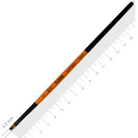 Пензель Синтетика плоска, FLAME 1368F, №000, коротка ручка ROSA 1368F000 