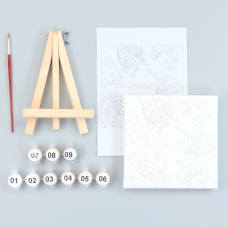 Набор картина по номерам Lucky Dogs, 15x15 см, с мольбертом ROSA START