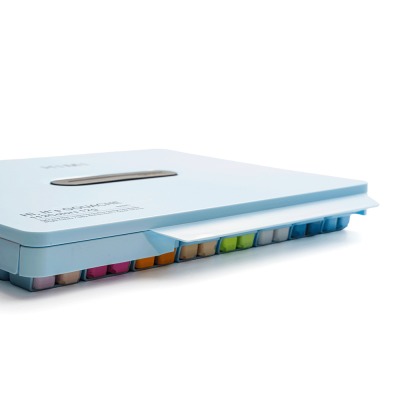 Набір гуашевих фарб HIMI Twin Cup 112x12 мл, блакитний пластиковий пенал