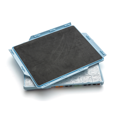 Набір гуашевих фарб HIMI Twin Cup 112x12 мл, блакитний пластиковий пенал