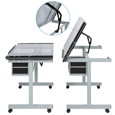 Стол художественный SINOART, 104x60x75 см, закаленное стекло, регулируемый угол наклона