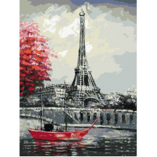 Холст на картоне с контуром, Города, „Париж 3“, 30х40, хлопок, акрил, ROSA START (GPA284216)