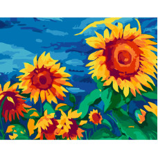 Набір картина за номерами стандарт, Жовті соняшники, 35х45 см, ROSA START (N00013455)