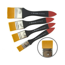 Кисть Синтетика флейц, Wide 8044, № 50, короткая ручка KOLOS