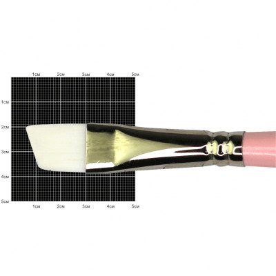 Пензель Синтетика кутова, Flamingo 1023A, № 3/4, коротка ручка KOLOS