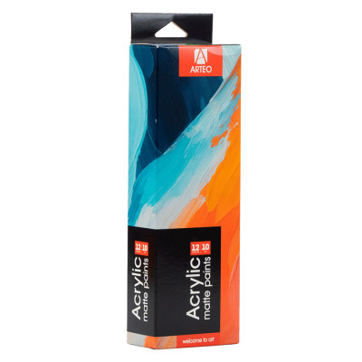 Набор акриловых красок Art матовый 12x10мл Arteo Набор акриловых красок Art матовый 12x10мл Arteo